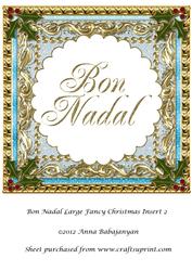 Bon Nadal Large Fancy Christmas Insert 2