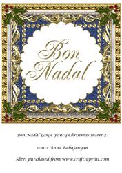 Bon Nadal Large Fancy Christmas Insert 5