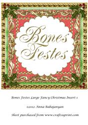 Bones Festes Large Fancy Christmas Insert 1