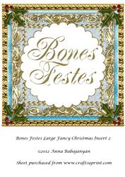 Bones Festes Large Fancy Christmas Insert 2
