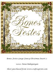 Bones Festes Large Fancy Christmas Insert 7
