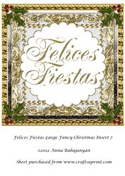 Felices Fiestas Large Fancy Christmas Insert 7
