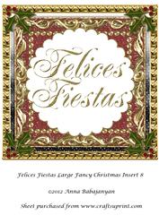 Felices Fiestas Large Fancy Christmas Insert 8