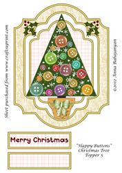 Happy Buttons Christmas Tree Topper 5