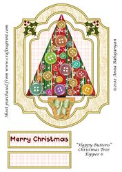 Happy Buttons Christmas Tree Topper 6