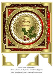Round Frame in a Frame Christmas Topper 1