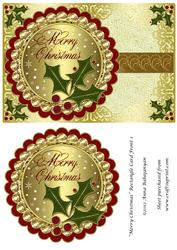 Merry Christmas Rectangle Card Front 1