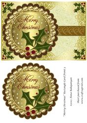 Merry Christmas Rectangle Card Front 3