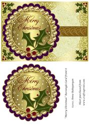 Merry Christmas Rectangle Card Front 6