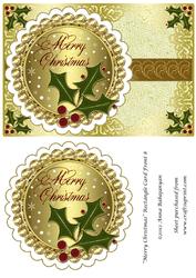 Merry Christmas Rectangle Card Front 8