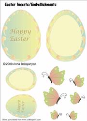 Easter Inserts/embellishments Sheet