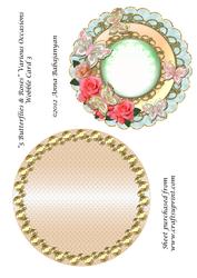 5 Butterflies & Roses Various Occasions Wobble Card 3