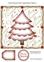 Cute Christmas Tree Large Square Topper 2