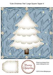 Cute Christmas Tree Large Square Topper 4