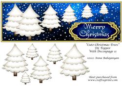 Cute Christmas Trees Dl Topper with Decoupage 11