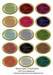 Bones Festes 15 Oval Labels