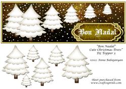 Bon Nadal Cute Christmas Trees Dl Topper 3