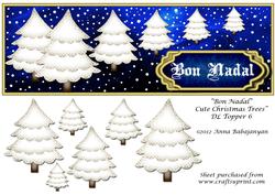 Bon Nadal Cute Christmas Trees Dl Topper 6