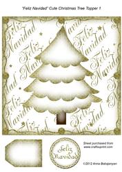 Feliz Navidad Cute Christmas Tree Topper 1