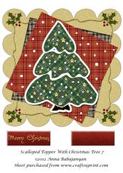 Scalloped Topper with Christmas Tree 7