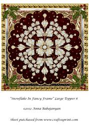 Snowflake in Fancy Frame Large Topper 8