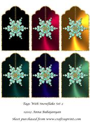Tags with Snowflake Set 2