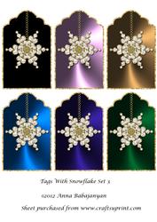 Tags with Snowflake Set 3