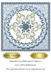 Beautiful Snowflake Square Topper 8