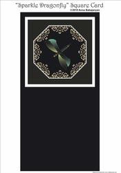 Sparkle Dragonfly Square Card