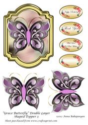 Grace Butterfly Double Layer Shaped Topper 3