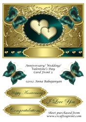 Anniversary/ Wedding/ Valentine's Day Card Front 3