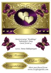 Anniversary/ Wedding/ Valentine's Day Card Front 4