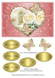 Heart & Butterflies Various Occasions Card Front 2
