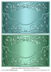 Blank Envelope Card Fronts with Swirls 5