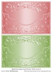 Blank Envelope Card Fronts with Swirls 8