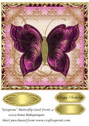 Gorgeous Butterfly Card Front 4