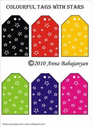 Colourful Tags with Stars