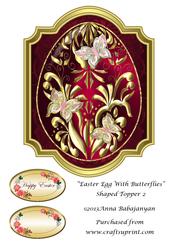 Easter Egg with Butterflies Shaped Topper 2