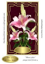 Three Lilies Large Card Front 4