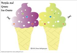 Purple and Green Ice-cream