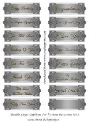 Double Layer Captions for Various Occasions Set 7