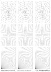 Spiderweb, Spirals and Spokes Atc Backings
