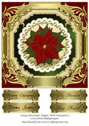 Large Christmas Topper with Poinsettia 1