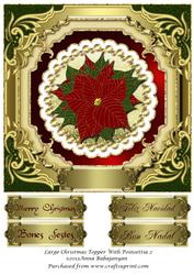 Large Christmas Topper with Poinsettia 2