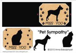 Pet Sympathy Card