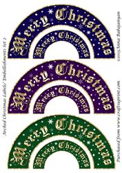 Arched Christmas Labels/ Embellishments Set 2
