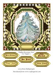 Fluffy Christmas Tree 7x7 Topper 1