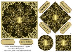 Tribal Mandala Pyramid Topper 4