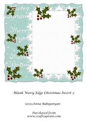 Blank Wavy Edge Christmas Insert 2