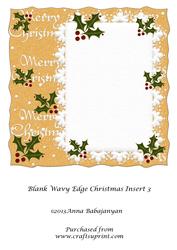 Blank Wavy Edge Christmas Insert 3